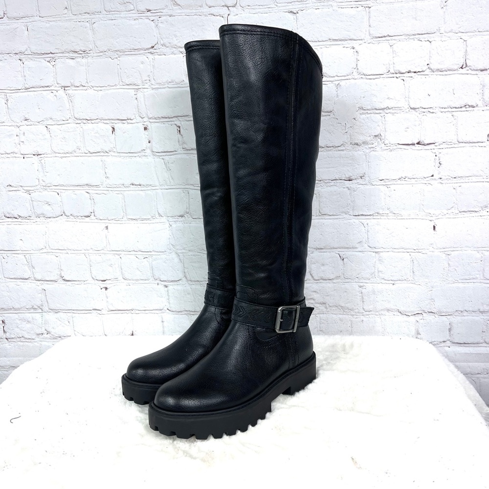⏳••NIB🤩 |•ZODIAC•| 'Solana' Rubber Tread Knee High Faux Leather Boots•• - Picture 3 of 15